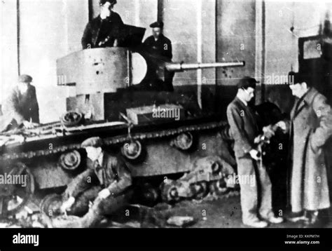 Soviet Tank Factory Black And White Stock Photos And Images Alamy