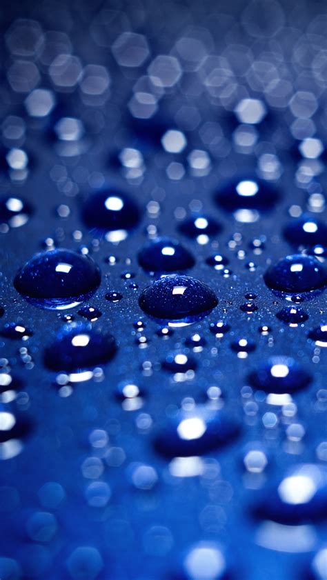 Drops On Blue Background Iphone Wallpapers Free Download
