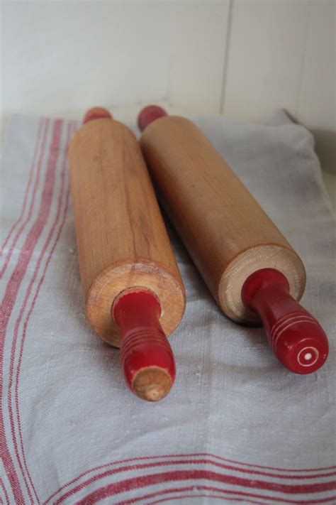 Red Handled Rolling Pins By Farmhousesupply On Etsy Vintage Kitchen