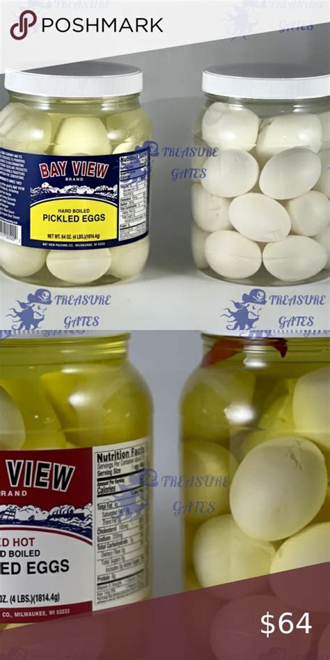 Bay View Brand Pickled Eggs 36 Ounce Plastic Jar Bar Tavern Food 2