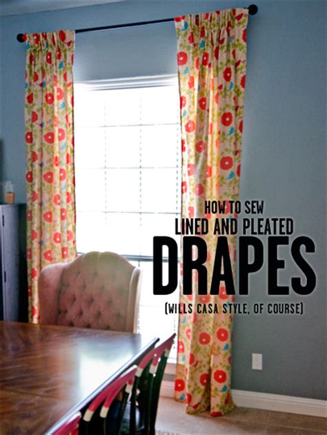 How To Sew Lined Pleated Drapes Wills Casawills Casa