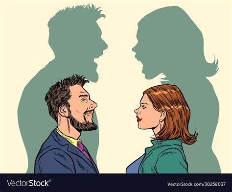 Man And Woman Conflict Quarrel Concept Royalty Free Vector