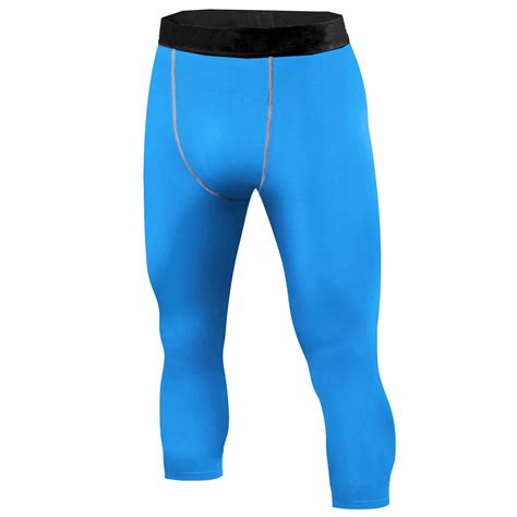mens athletic apparel compression 3 4 pants tights gym base layers running pants ebay