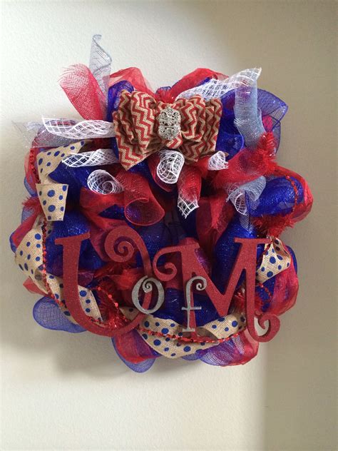 Ole Miss Wreath Ole Miss 4th Of July Wreath Wreaths