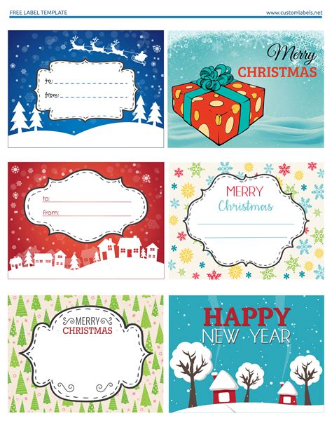 Fun And Colorful Christmas Labels Free Printables
