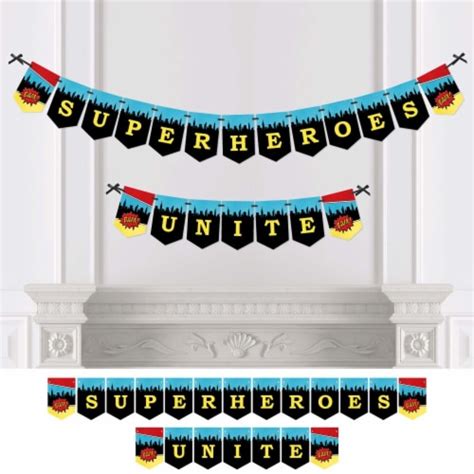Big Dot Of Happiness Bam Superhero Bunting Banner Party Decorations