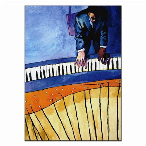 1 Pcs Abstract Pianist Playing The Piano Painting Prints