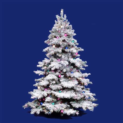 12 Foot Flocked Alaskan Christmas Tree Clear Mini And G50 Leds A806394
