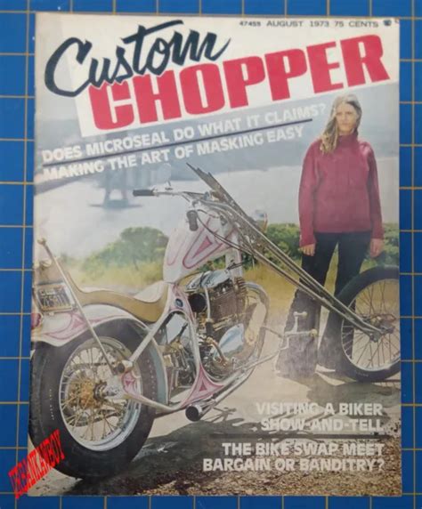 Custom Chopper Magazine August 1973 Custom Motorcycles Harley Honda