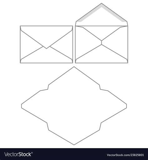 Set Of Blank Envelopes Envelope Template Vector Image