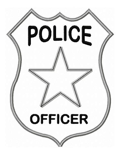Police Officer Badge Coloring Page Page For Kids Coloring Home