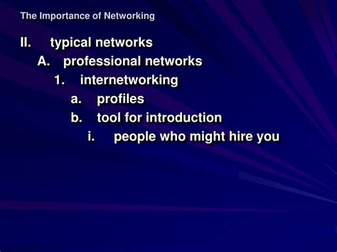 Ppt The Importance Of Networking Powerpoint Presentation Free