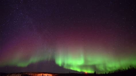 Northern Lights Over Fairbanks Alaska Youtube