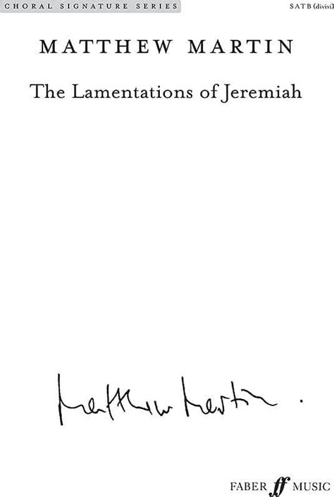 The Lamentations Of Jeremiah Reverb