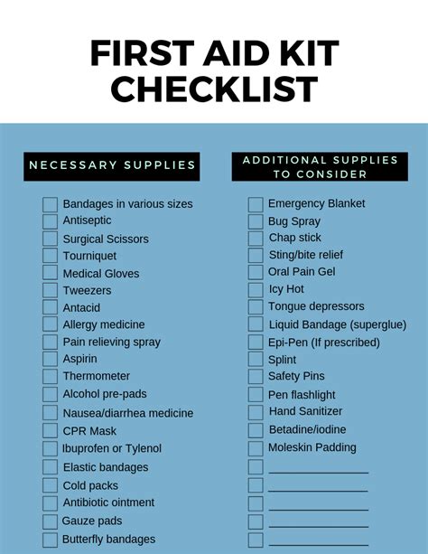 You can purchase one from the red cross store or your local american red cross chapter. Here is how to assemble your own first aid kit!
