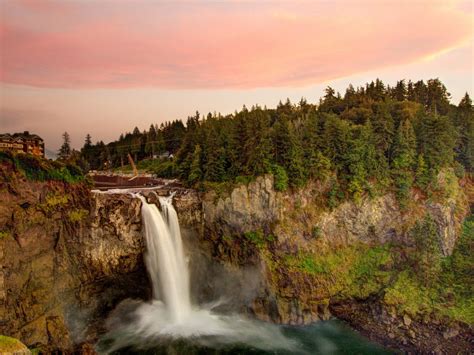 Snoqualmie Falls Is 82 Meters Tall Waterfall On The Snoqualmie River