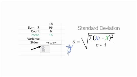 The standard error is an estimate of the standard deviation of a statistic. Calculating Standard Deviation Using Excel - YouTube