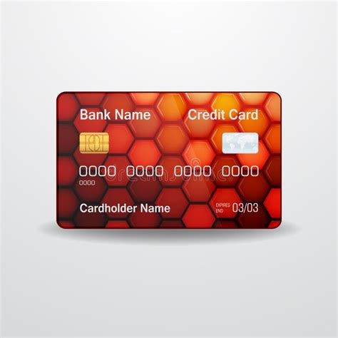 Detailed Realistic Vector Credit Card Front And Back Side Stock Vector