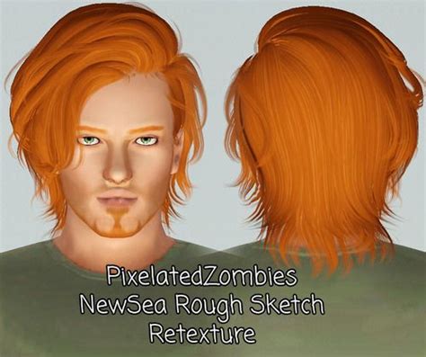 Newsea S Rough Sketch Hairstyle Retextured By Pixelated Zombies For