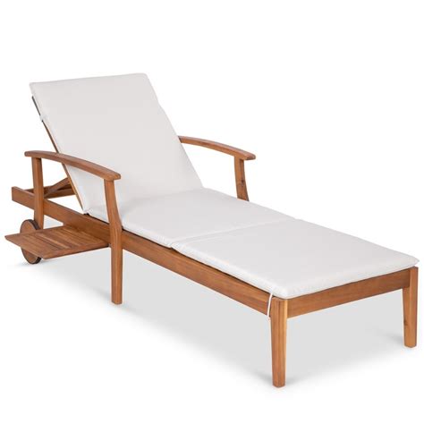 Buy Best Choice Products 79x26in Acacia Wood Outdoor Chaise Lounge
