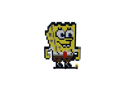 Sponge Bob Face Pixel Art Pixel Art Pattern Pixel Art Lego Art My XXX