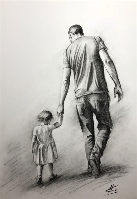 Fathers Day Portrait Drawing