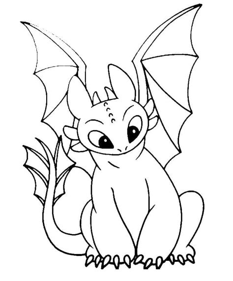 Cute Toothless Coloring Pages