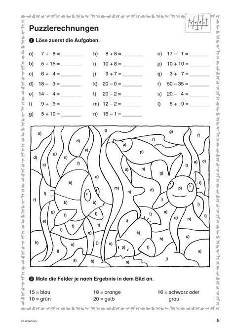 Mathematik arbeitsblätter mit übungen zum selberlernen, distanzlernen und zur selbstkontrolle. Arbeitsblätter · Grundschule · Lehrerbüro