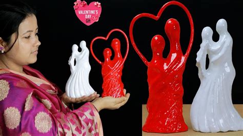 Valentines Day T Idea With Paper Couple Sculpture Art And Craft