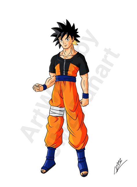 Dragon ball z ultimate fusions. Goruto (Goku and Naruto Fusion) (Old Version) by JMBfanart on DeviantArt