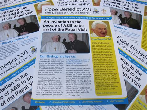 The Catholic Parish Of Crawley Week By Week Papal Visit Leafllet