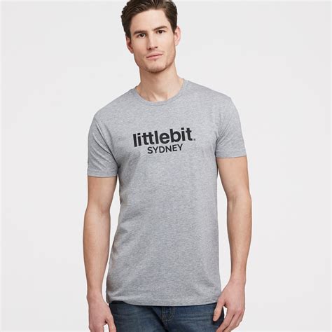 Mens Grey T Shirts Littlebit Sydney Mens Crew Neck Tee Littlebit