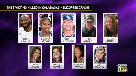 Everything We Know About The 9 Victims In The Kobe Bryant Helicopter Crash Kget 17