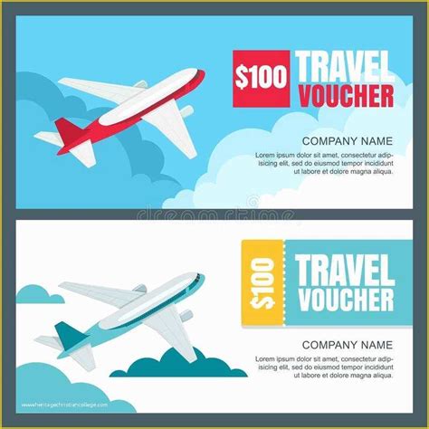 Travel Voucher Template Free Of Vector T Travel Voucher Template