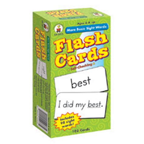 More Basic Sight Words Flash Cards A15 3911 Flash
