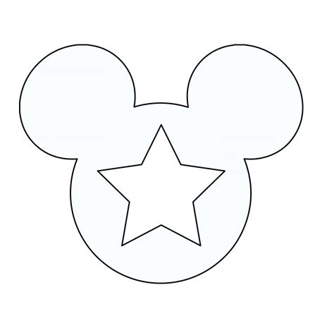 Mickey Mouse Ears Printable Coloring Pages Ghost Free Outline Large