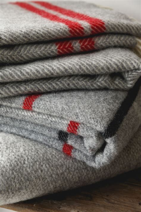 British Made 100 Wool Blanket Grey Gray Wool Blanket Vintage