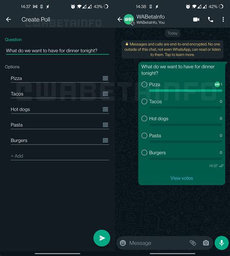 يرحب Whatsapp Beta لنظام Android باستطلاعات الرأي داخل التطبيق