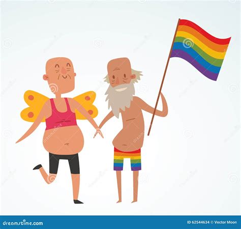 Homosexual Gay People Couple Vector Stock Vector Illustration Of
