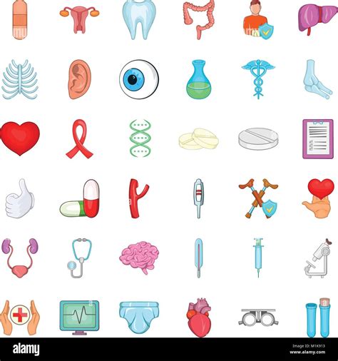 Medical Examination Icons Set Cartoon Style Stock Vector Image And Art
