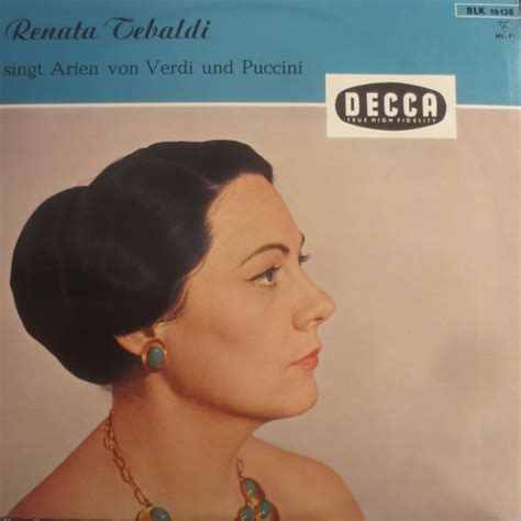 Renata Tebaldi Singt Arien Vom Verdi Und Puccini Vinyl Discogs