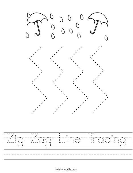 Printable Tracing Zig Zag Lines Worksheets Goimages Base