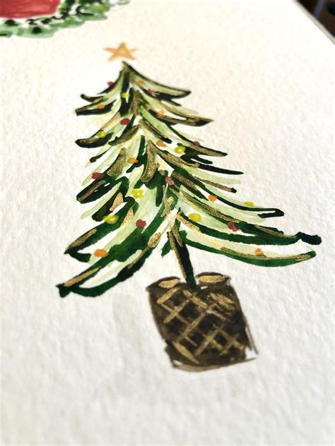Christmas Tree Watercolor Watercolor Trees Art Art Boards