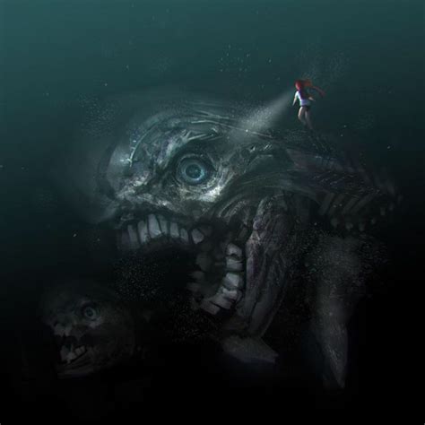 Thalassophobia Sea Monster Art Dark Fantasy Art Horror Art