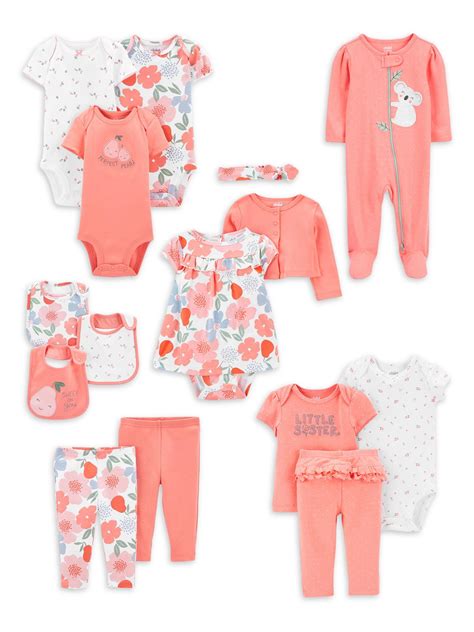 Carters Child Of Mine Baby Girl Bodysuits Pants Outfit Set Sleep N