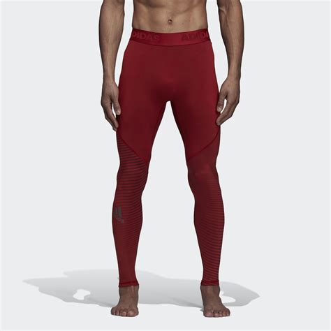 Adidas Alphaskin Sport Climawarm Tights Red Adidas Asiamiddle East