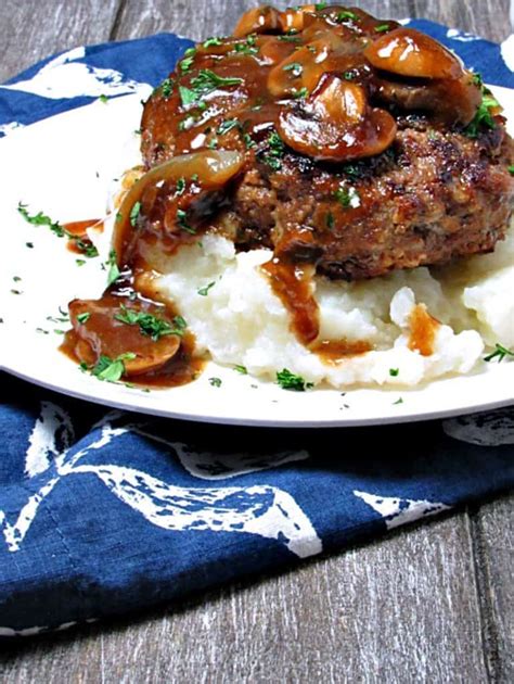 An amazing homemade one pot meal that will have you throwing away any tv dinners that. Best Salisbury Steak ~ beef patties in rich mushroom gravy ...