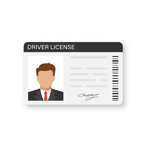 Premium Vector Driver License Icon In Flat Style Id Card Vector