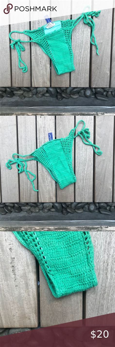 Beauty And The Beach Itsy Bitsy Crochet ‘kini Bottom Crochet Bikini Crochet Bikini Bottoms Bikinis