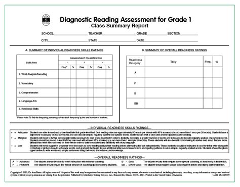 These reading worksheets will help kids practice their comprehension skills. Scholastic Testing Service, Inc. - Diagnostic Reading Assessment